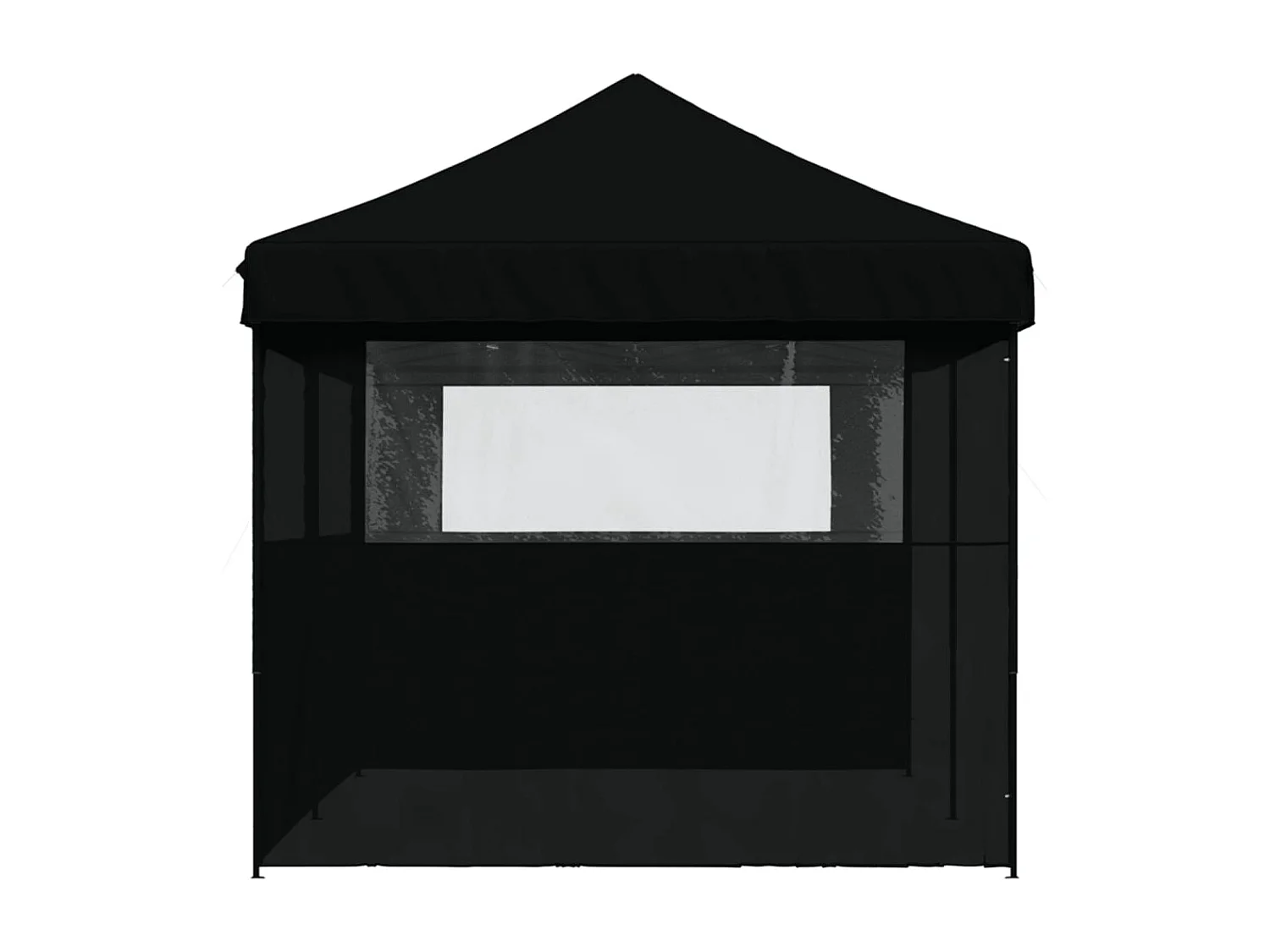 Tonnelle -Tente de réception pliable escamotable 3 parois latérales noir FR207490