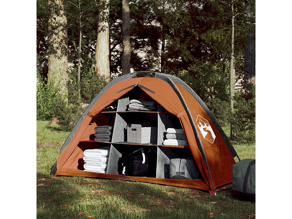 Tienda de almacenaje 9 compartimentos impermeable gris naranja ES940710