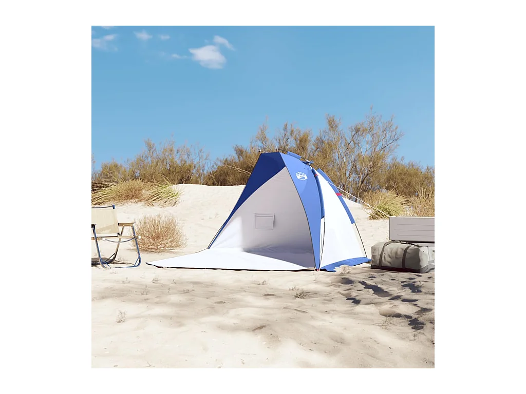 Tonnelle -Tente de plage bleu azuré 268x223x125 cm 185T polyester FR429257