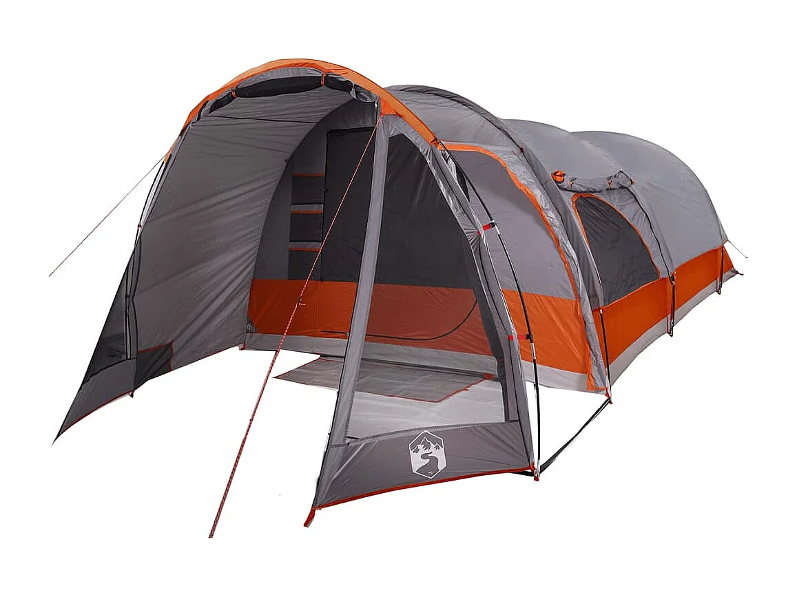 Tonnelle -Tente familiale tunnel 8 personnes gris imperméable FR339981