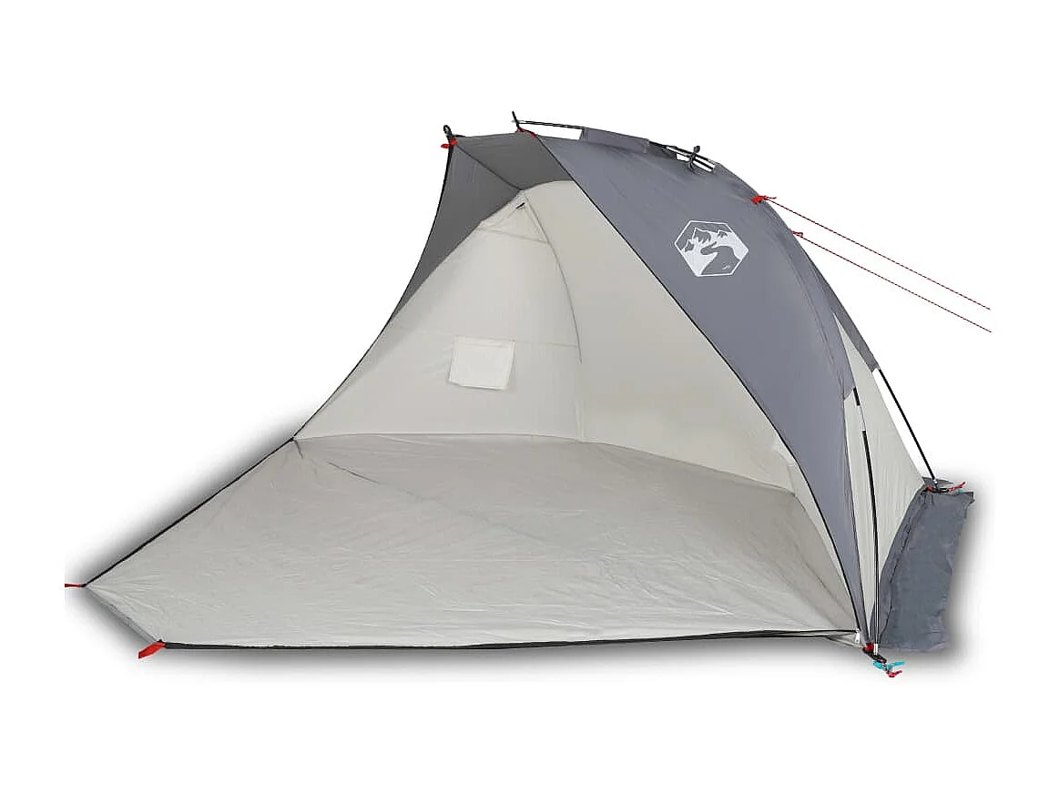 Tenda de praia 268x223x125 cm poliéster 185T cinzento PT915669