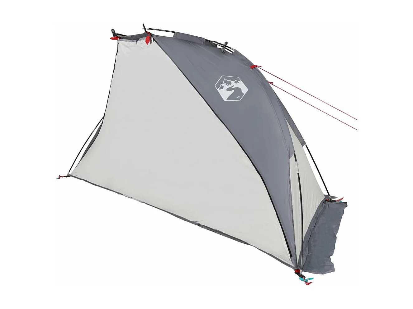 Tenda de praia 268x223x125 cm poliéster 185T cinzento PT915669