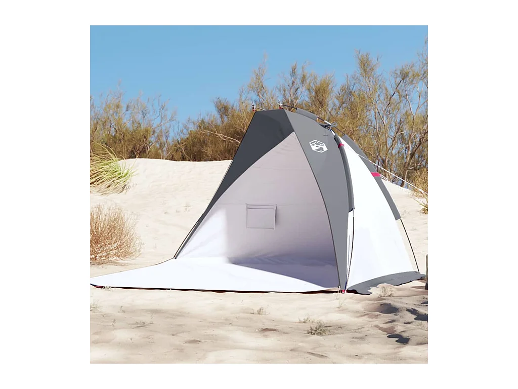 Tonnelle -Tente de plage gris 268x223x125 cm 185T polyester FR616138