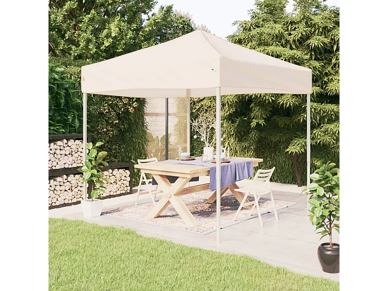 Tonnelle -Tente de réception pliable Crème 2x2 m FR835558