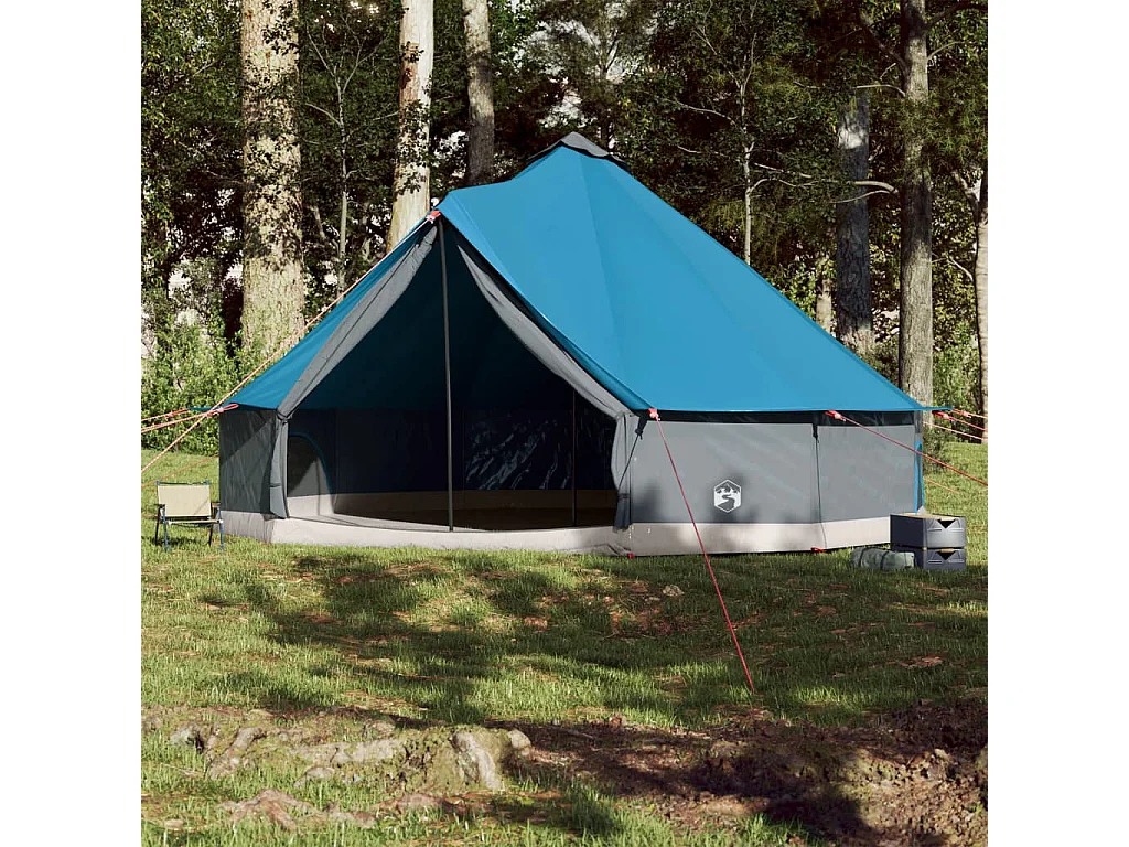 Tonnelle -Tente familiale tipi 12 personnes bleu imperméable FR893920