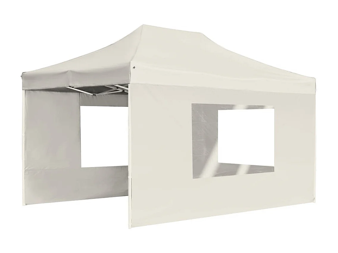 Carpa plegable profesional con paredes aluminio crema 4,5x3 m ES965247