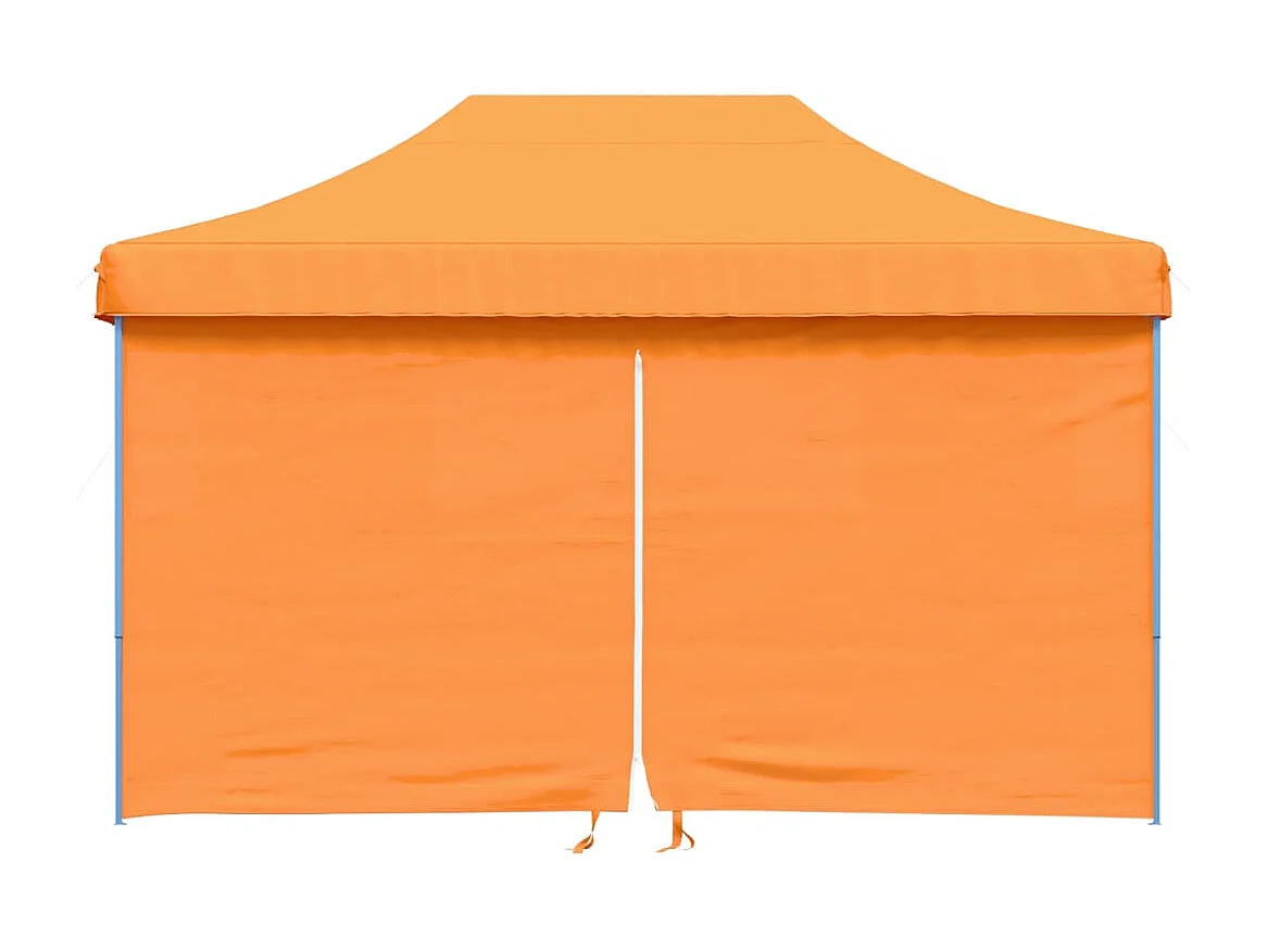 Tenda para festas pop-up dobrável c/ 4 paredes laterais laranja PT822221
