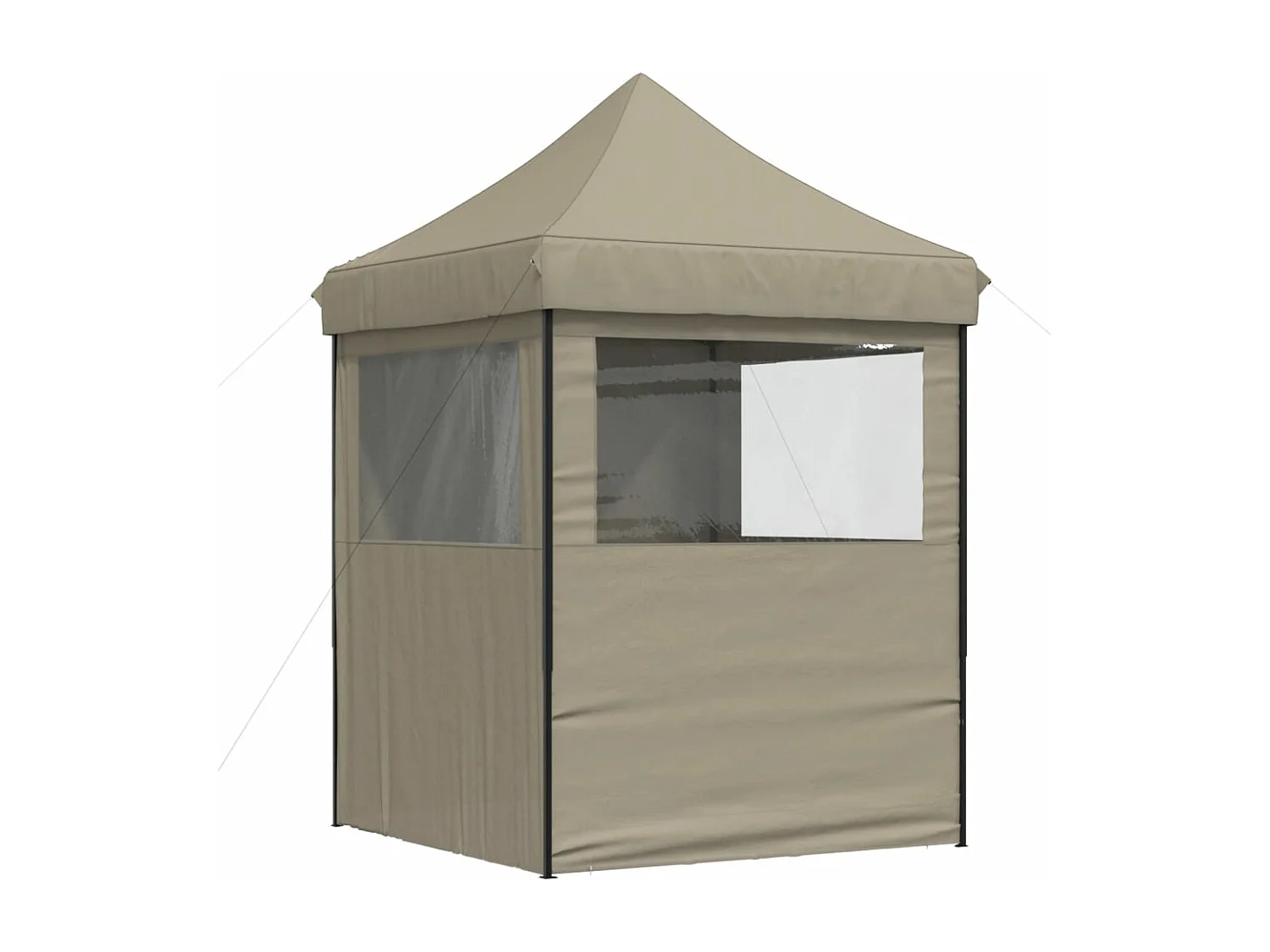 Tonnelle -Tente de réception pliable escamotable 4 parois latérales taupe FR632545