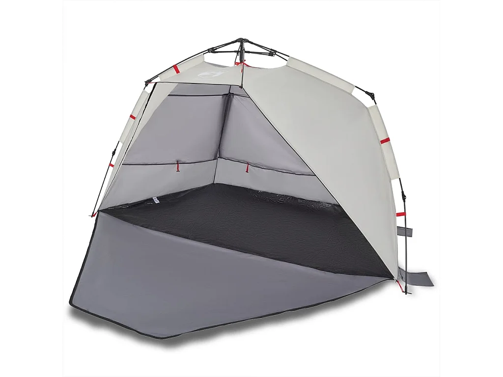 Tonnelle -Tente de plage 3 personnes gris libération rapide imperméable FR695067