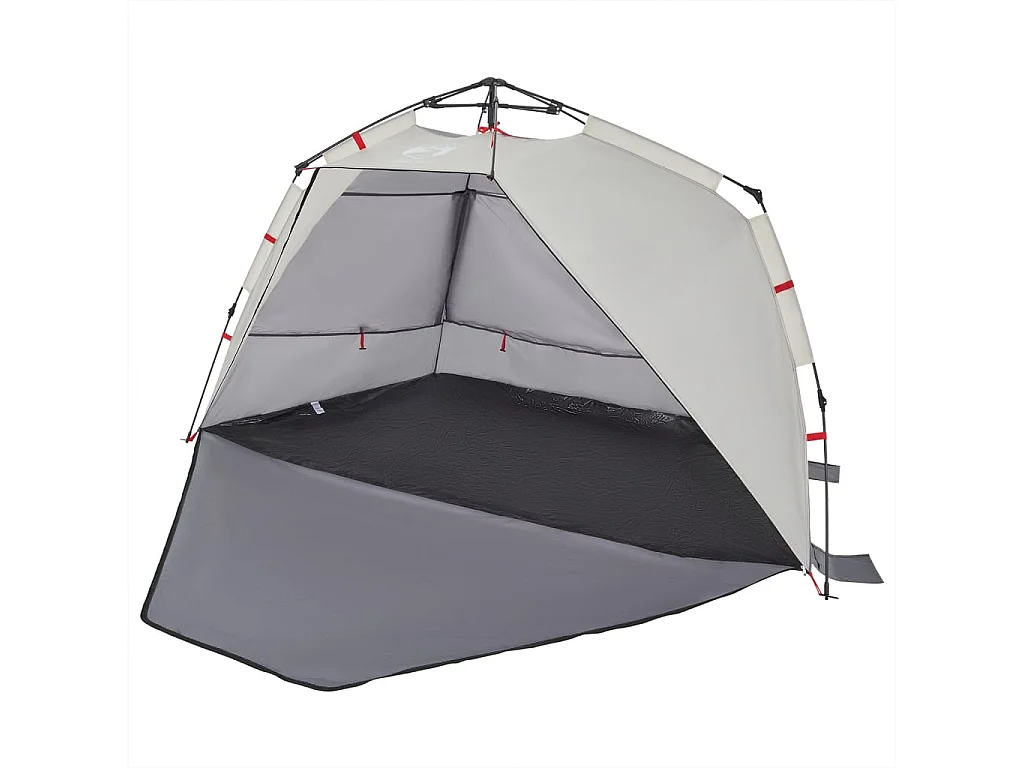 Tonnelle -Tente de plage 3 personnes gris libération rapide imperméable FR695067