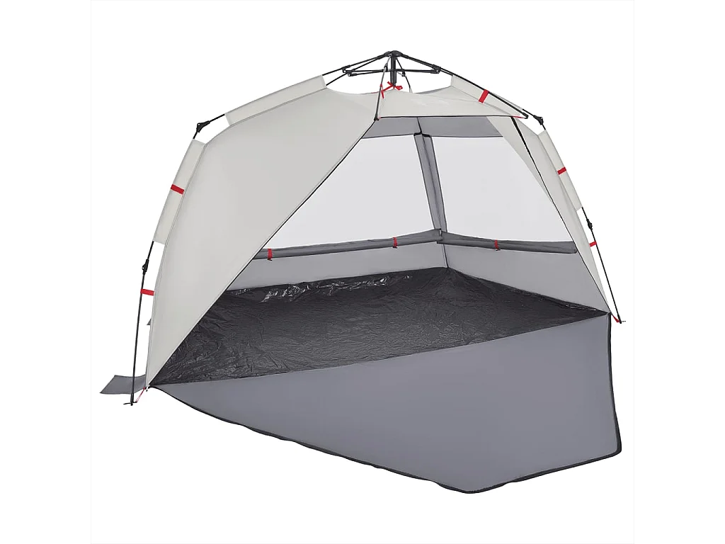 Tonnelle -Tente de plage 3 personnes gris libération rapide imperméable FR695067