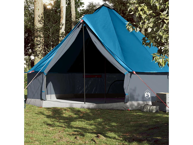 Tenda familiar tipi para 10 pessoas impermeável azul PT320809