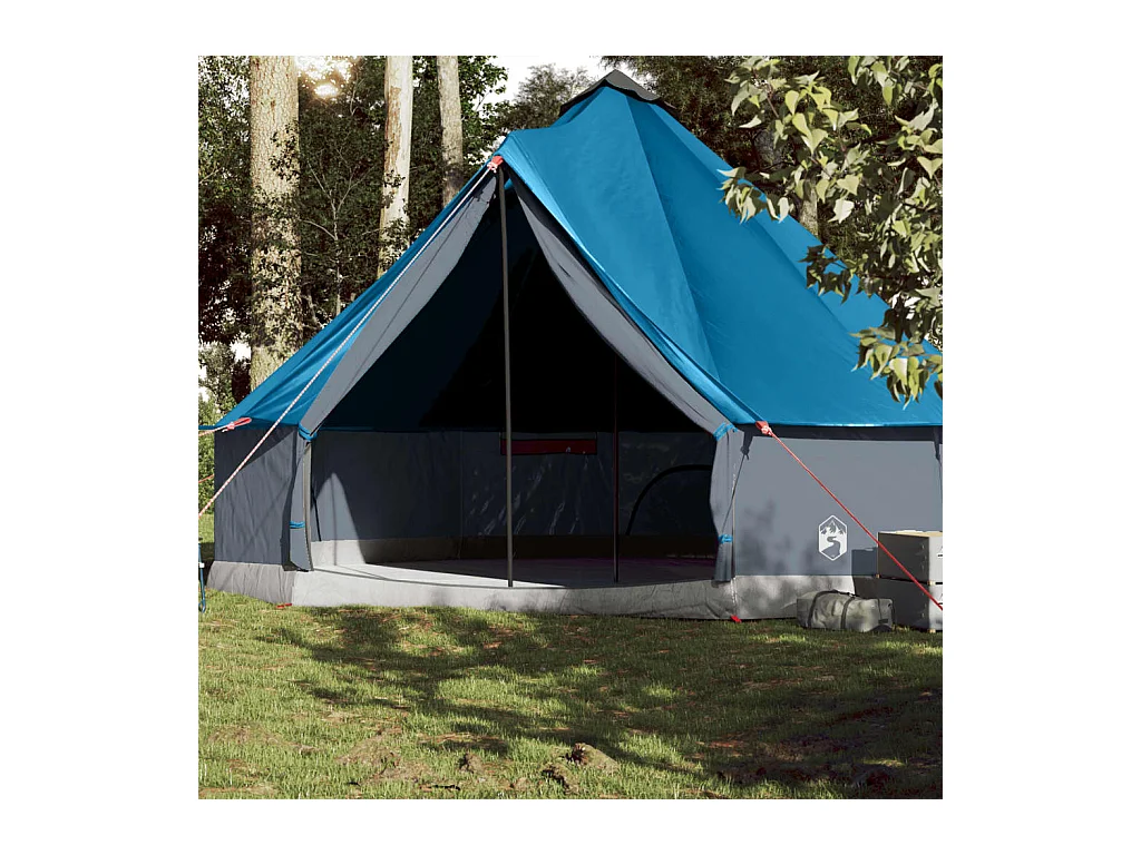 Tonnelle -Tente familiale tipi 10 personnes bleu imperméable FR920460