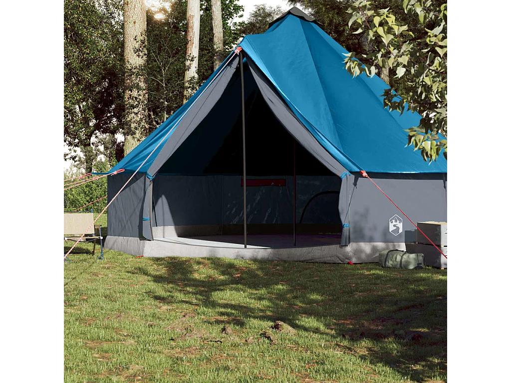Tonnelle -Tente familiale tipi 10 personnes bleu imperméable FR920460