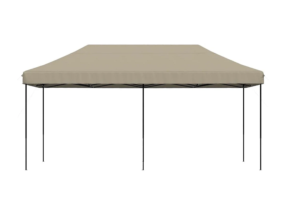Partytent inklapbaar pop-up 580x292x315 cm taupe BE241634
