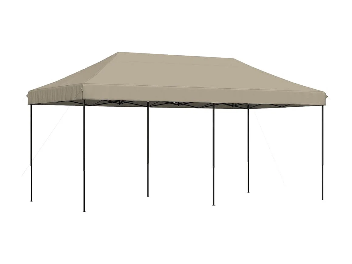 Tonnelle -Tente de réception pliable escamotable taupe 580x292x315 cm FR222403