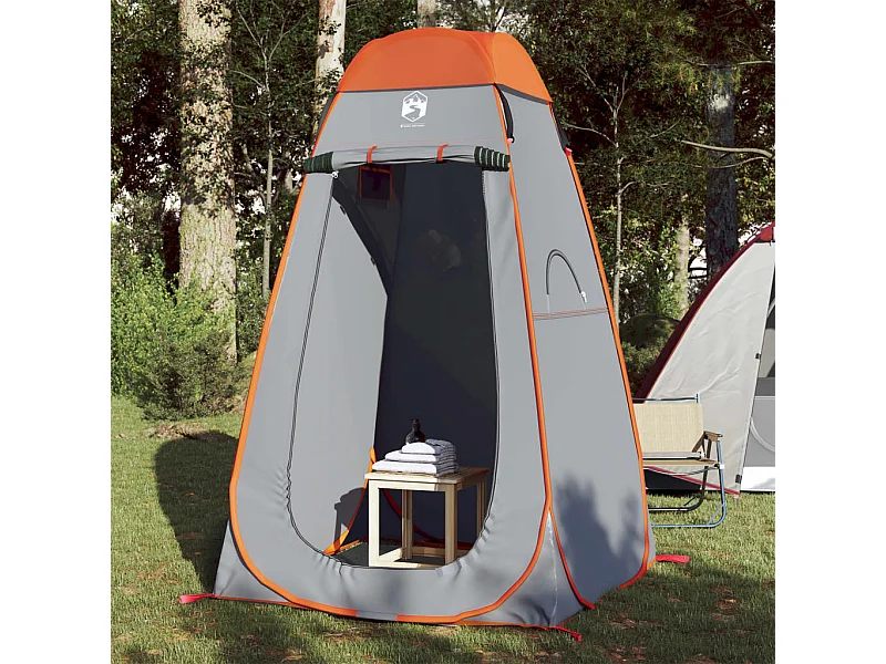 Privacytent pop-up waterdich grijs en oranje BE831483