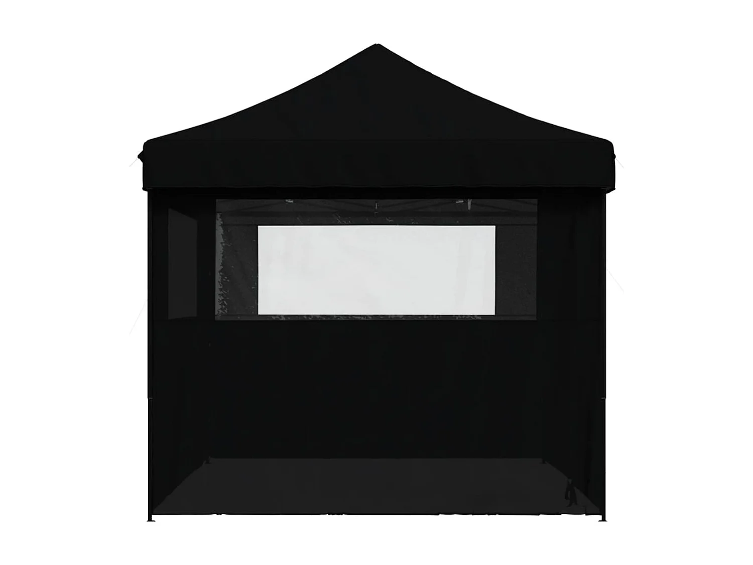 Tienda de fiesta plegable Pop-Up con 4 paredes laterales negra ES851292