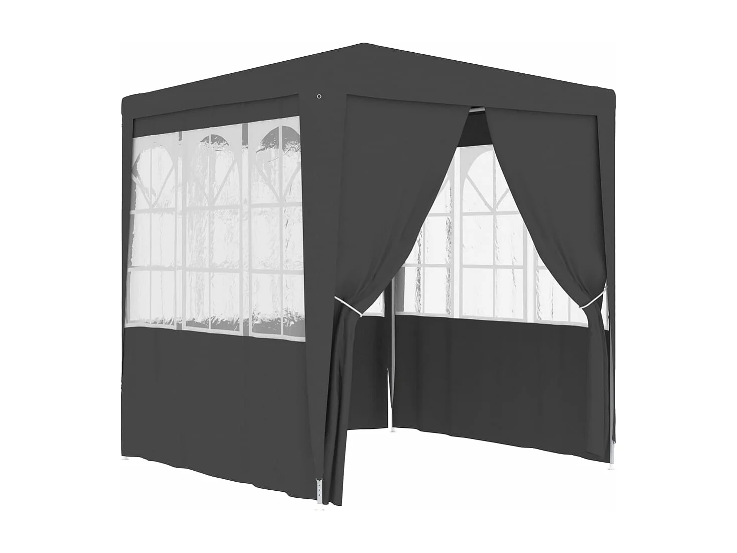 Carpa profesional para fiestas con paredes gris 90 g/m² 2x2 m ES912409