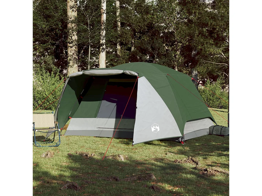 Tenda familiar c/ avançado para 6 pessoas impermeável verde PT785765