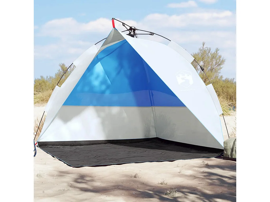Strandtent waterdicht snelontgrendeling azuurblauw BE624748