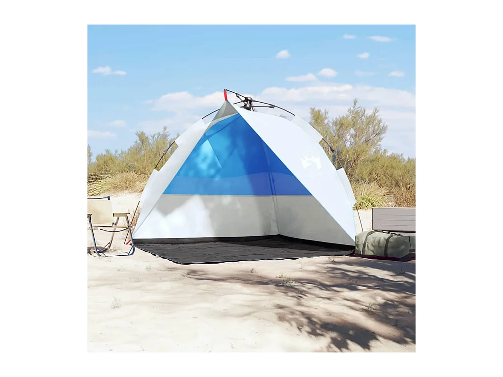 Tonnelle -Tente de plage bleu azuré libération rapide imperméable FR909617
