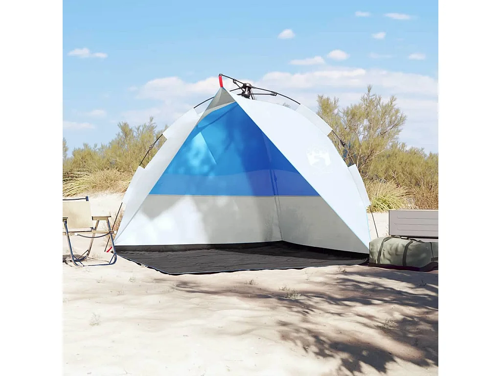 Tonnelle -Tente de plage bleu azuré libération rapide imperméable FR909617