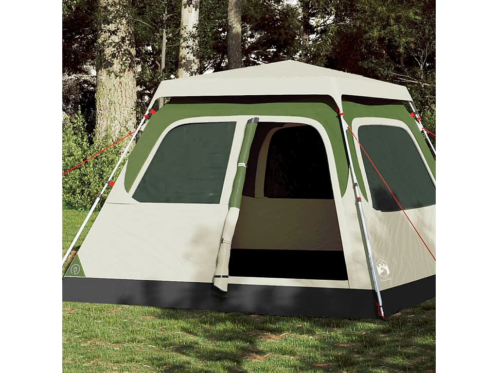 Tonnelle -Tente familiale à dôme 6 personnes vert libération rapide FR397038