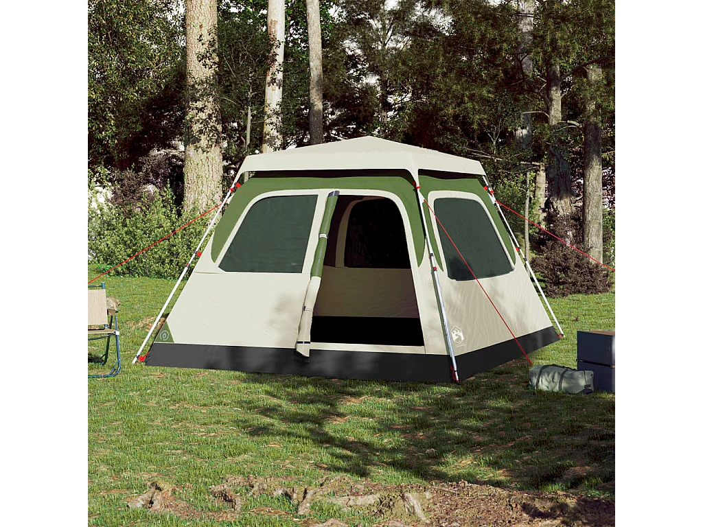 Tonnelle -Tente familiale à dôme 6 personnes vert libération rapide FR397038