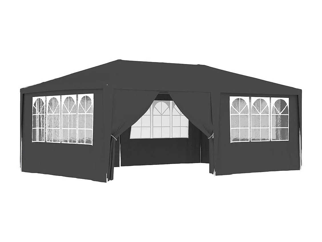 Partytent met zijwanden professioneel 90 g/m² 4x6 m antraciet BE589077