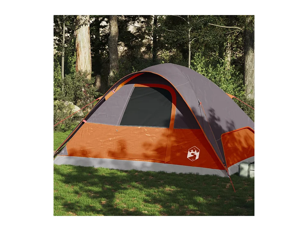 Tenda familiar cúpula para 6 pessoas impermeável laranja PT985963