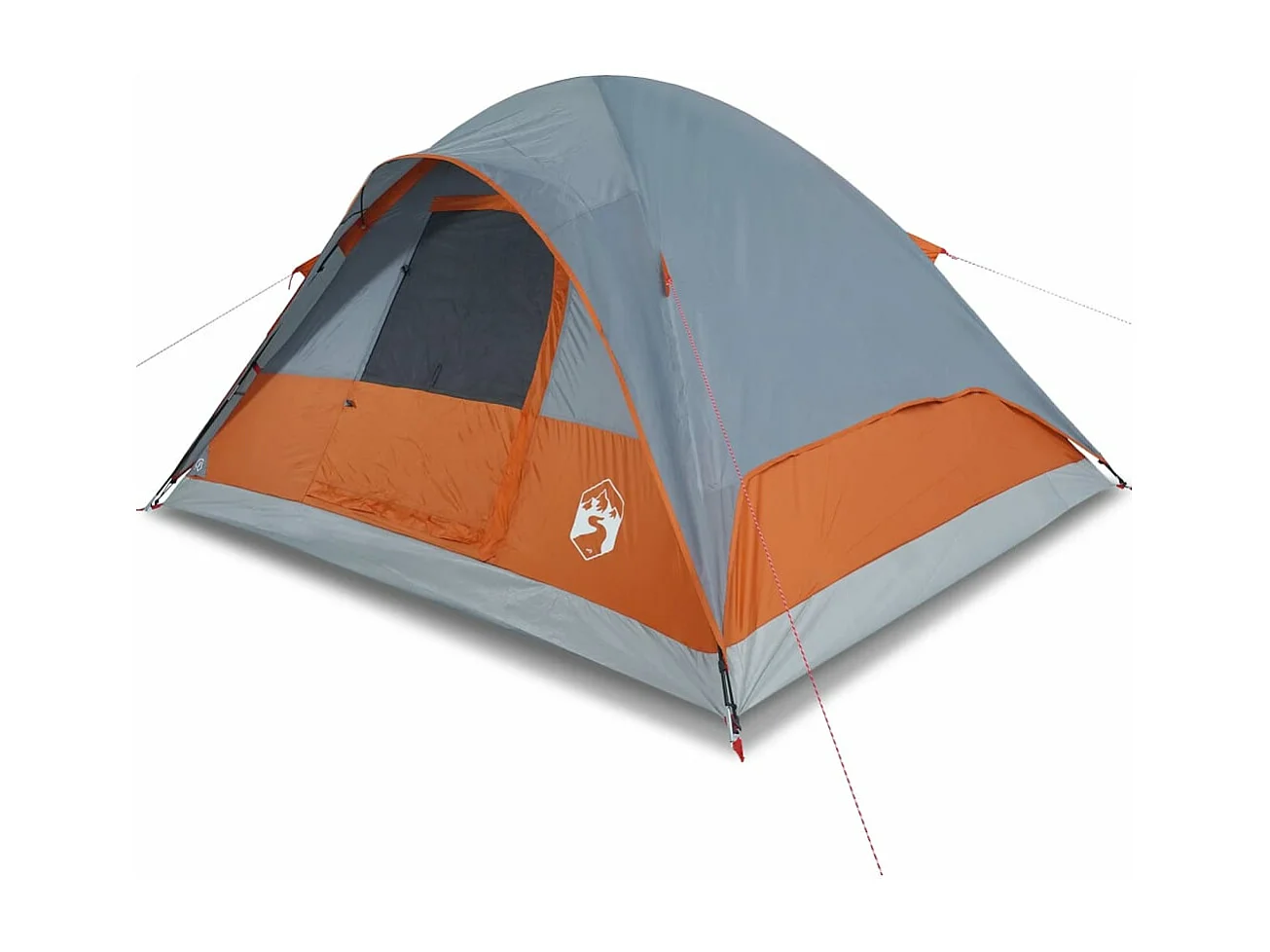 Tonnelle -Tente familiale à dôme 6 personnes orange imperméable FR479083