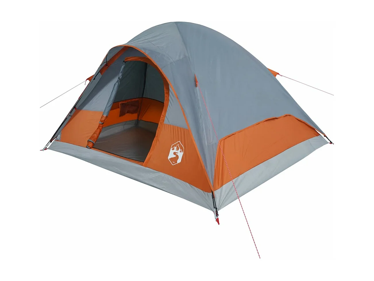 Tonnelle -Tente familiale à dôme 6 personnes orange imperméable FR479083