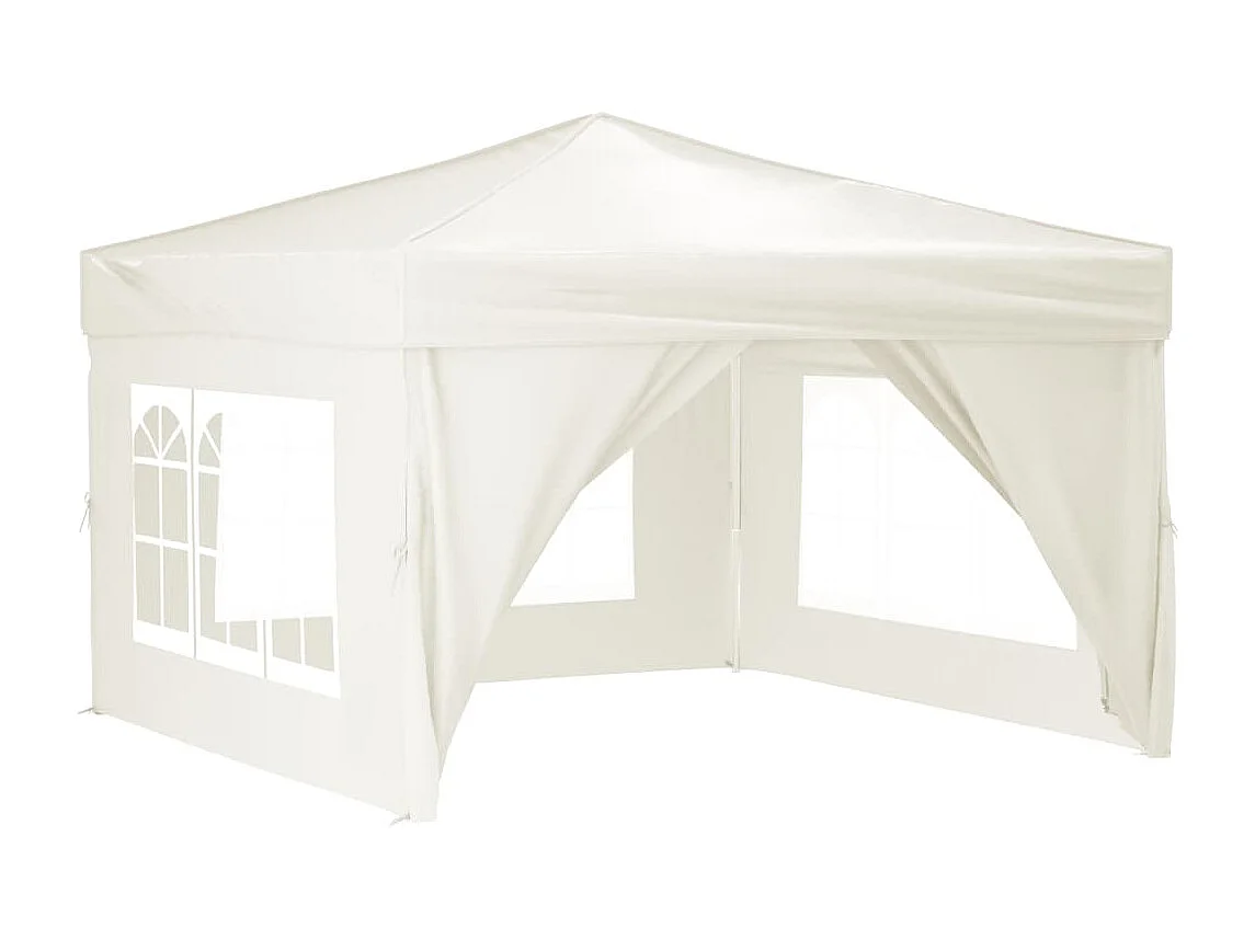 Tenda para festas dobrável com paredes laterais 3x3 m creme PT241063