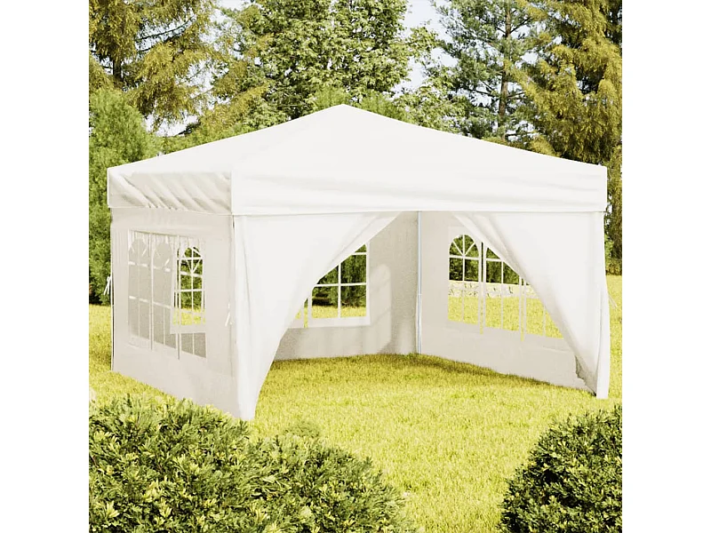 Partytent inklapbaar met zijwanden 3x3 m crèmekleurig BE999152