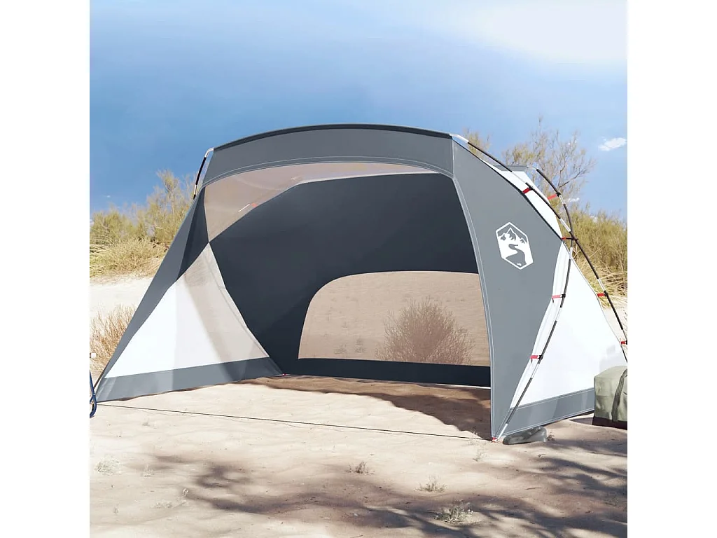 Tienda de playa 185T poliéster gris 274x178x170/148 cm ES536578