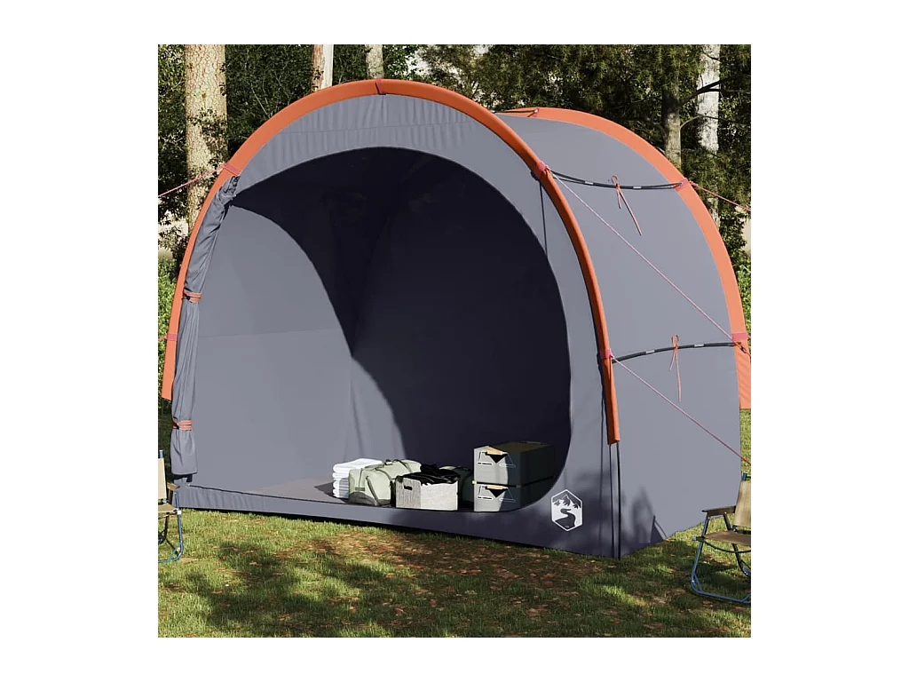 Tonnelle -Tente de rangement gris et orange imperméable FR483050