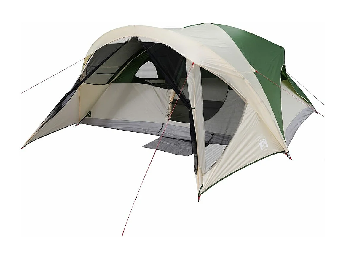 Tenda familiar estilo cabana para 6 pessoas impermeável verde PT592046
