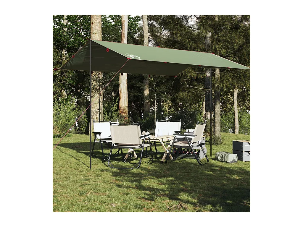 Tonnelle- Bâche de camping vert 400x294 cm imperméable FR674940