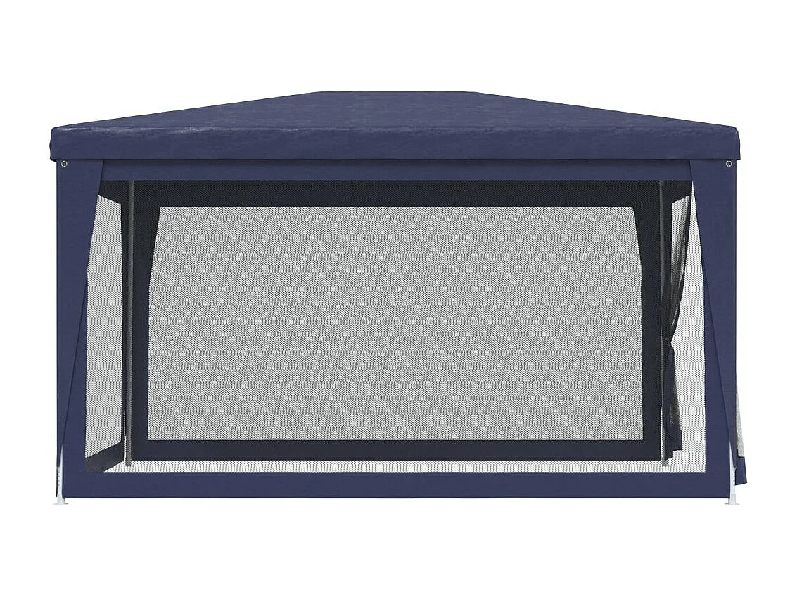 Tenda para festas c/ 4 paredes laterais em rede 3x4 m PEAD azul PT210555