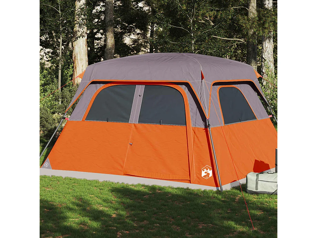 Gezinstent 6-persoons waterdicht oranje BE959724