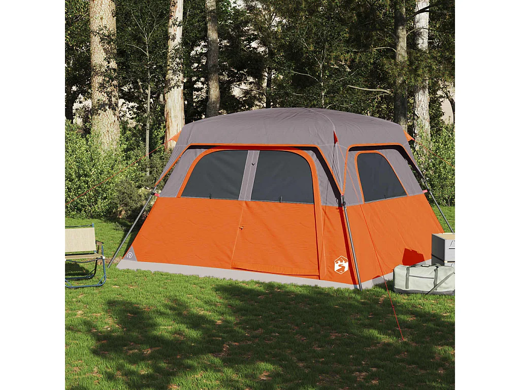 Gezinstent 6-persoons waterdicht oranje BE959724