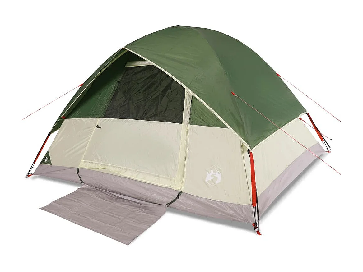 Tonnelle -Tente familiale à dôme 6 personnes vert imperméable FR538418