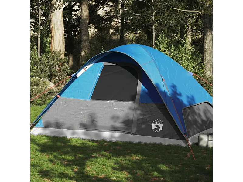 Tenda familiar em cúpula para 6 pessoas impermeável azul PT145798