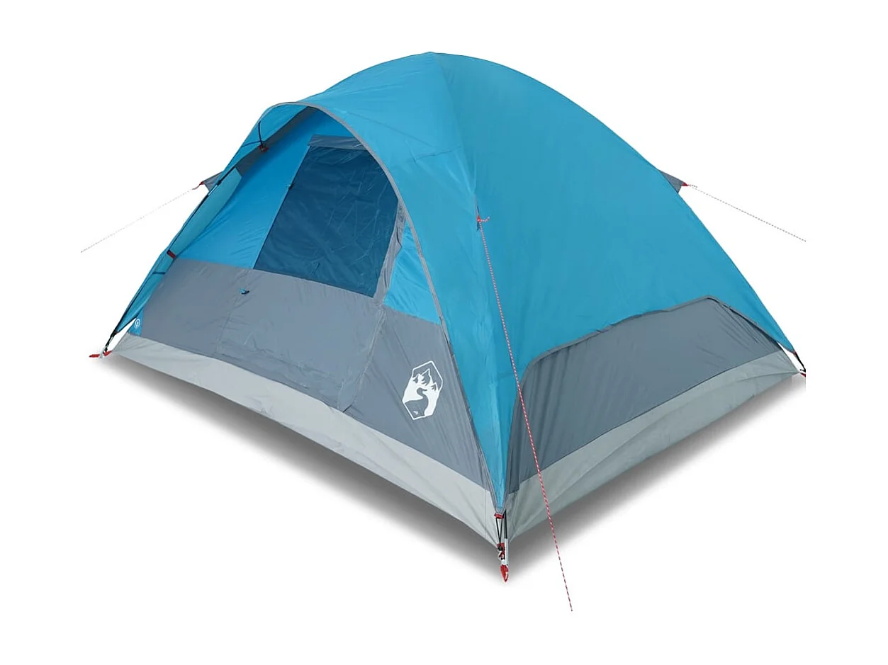 Tenda familiar em cúpula para 6 pessoas impermeável azul PT145798