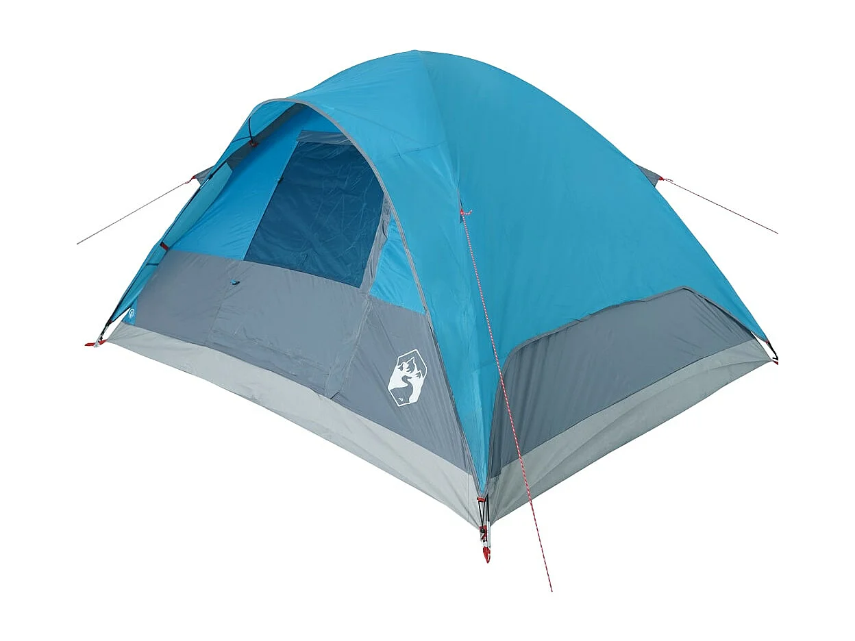 Tenda familiar em cúpula para 6 pessoas impermeável azul PT145798