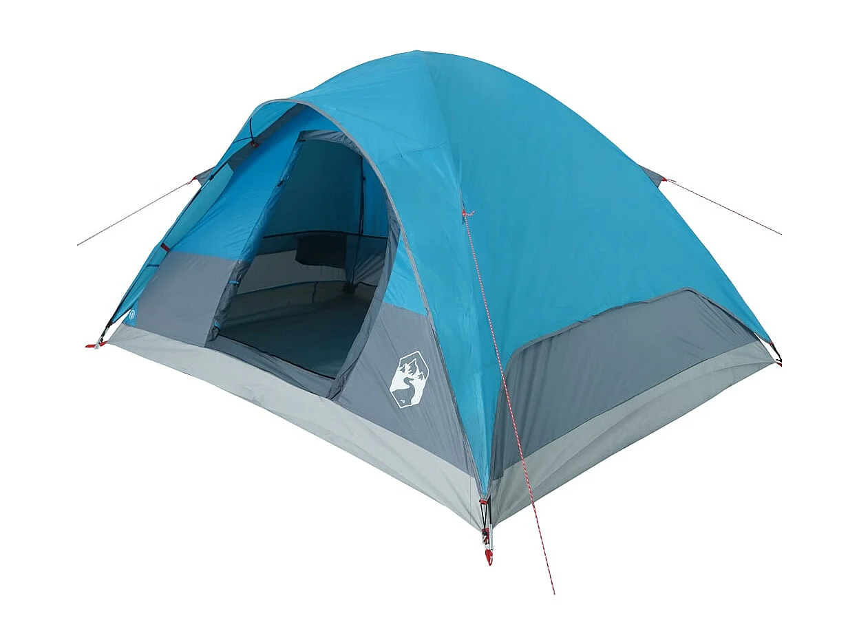 Tenda familiar em cúpula para 6 pessoas impermeável azul PT145798