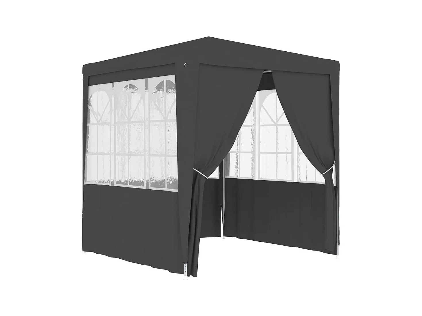 Tonnelle -Tente de réception avec parois 2,5x2,5 m Anthracite 90 g/m² FR962760