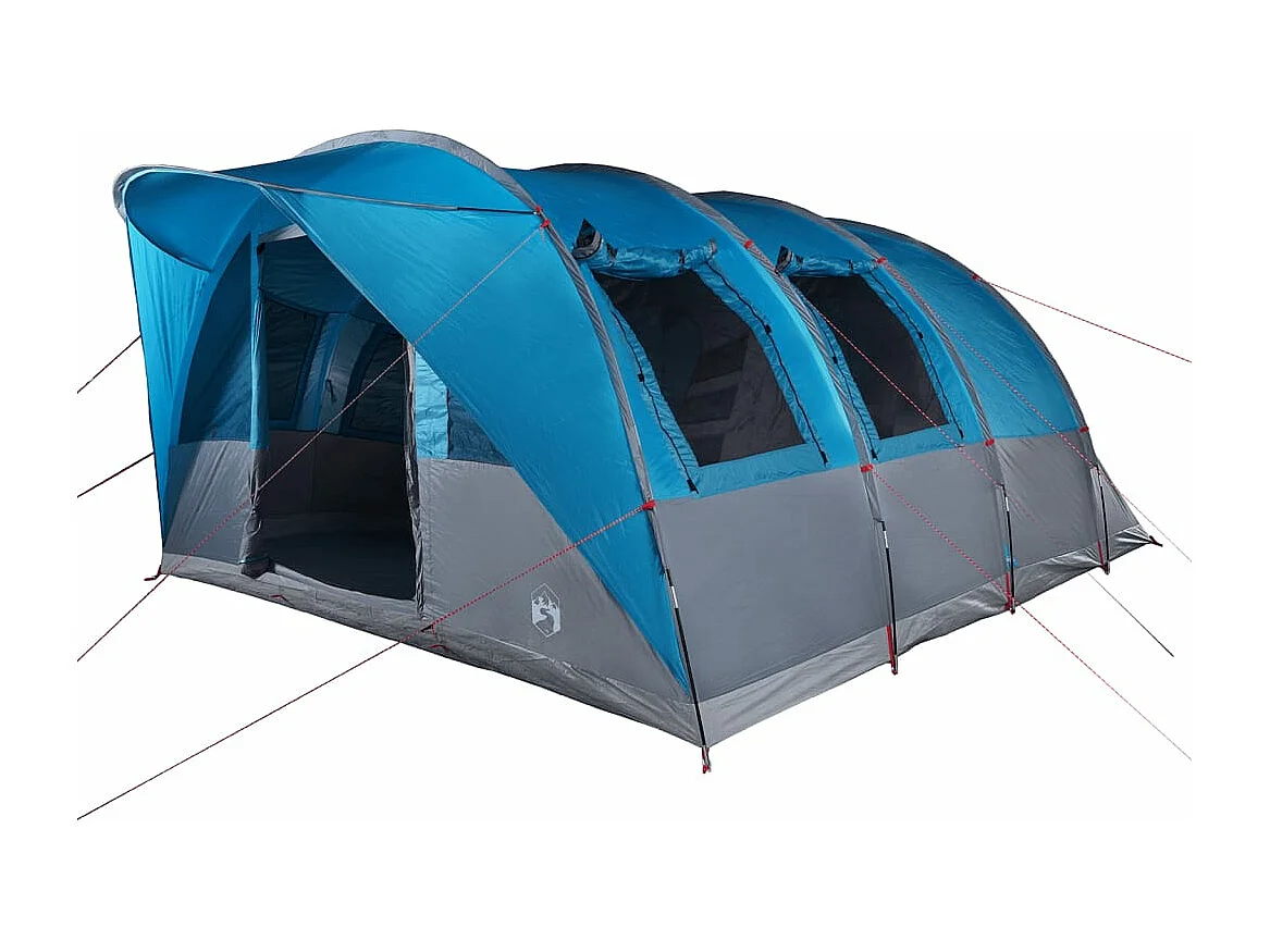 Tenda familiar túnel para 7 pessoas impermeável azul PT408220