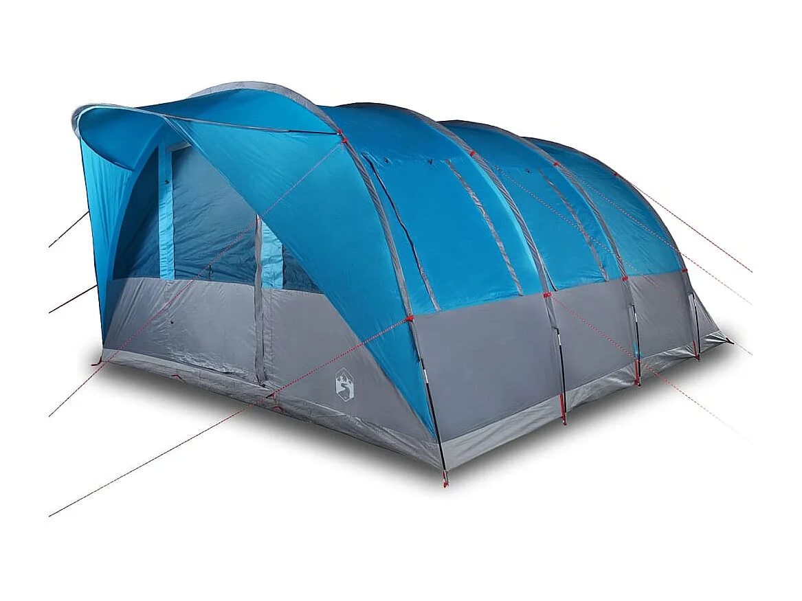 Tenda familiar túnel para 7 pessoas impermeável azul PT408220